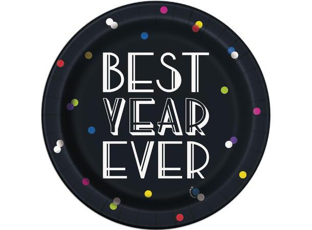 Nyttårs tallerken neon prikker