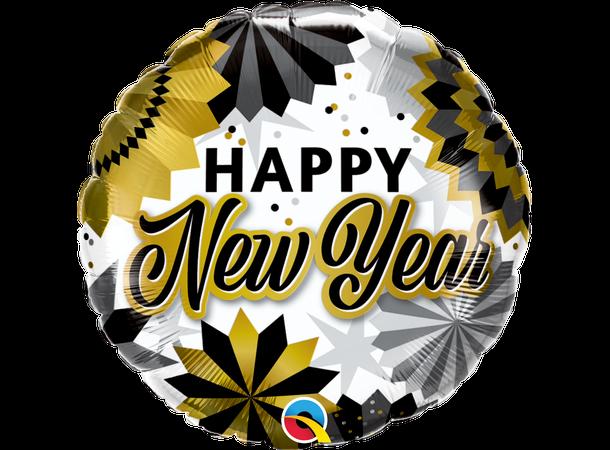 New Year Black & Gold folieballong
