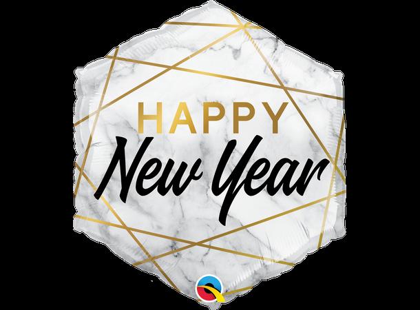 New Year Marble folieballong