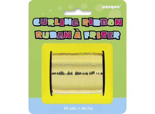 Krøllete gavebånd i gull