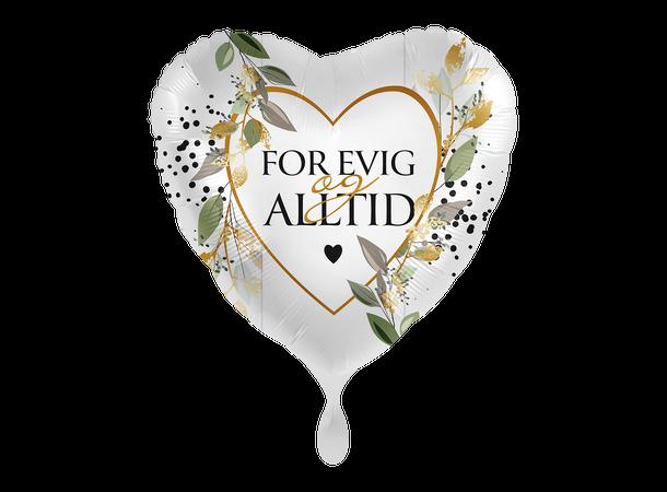 For evig og alltid folieballong - Grønn floral