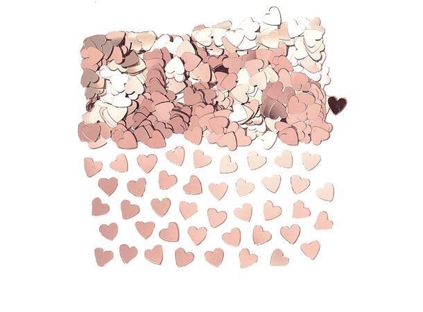 Hjertekonfetti i rose gull